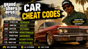 Read more about the article GTA San Andreas Car Cheat Codes: Best Cars & Codes List (2026 Updated)